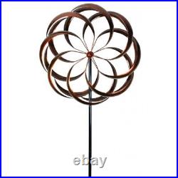 Garden Kinetic Wind Spinner Sculpture Steel Metal Yard Decor Windmill Lawn Stake