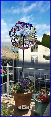 Garden Lawn Spinner Yard Stake Kinetic Wind Sculpture Landscape Art Bubbles