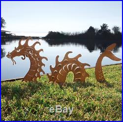 Garden Sculpture Lawn / Yard Art, Outdoor Decor, Handmade Dragon, Sea Serpent