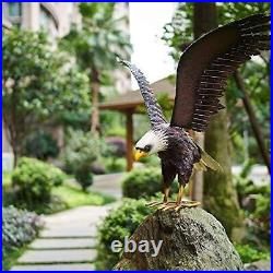 Garden Sculpture & Statue, Bald Eagle Large Outdoor Statues Metal Yard Art