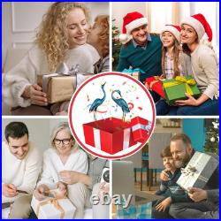 Garden Sculpture & Statues, Blue Heron Lawn Ornaments Standing Metal Crane Yard