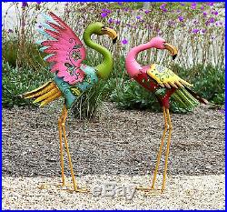 Garden Statue Yard Art Sculpture Flamingo Set Design Home Outdoor Patio Decor