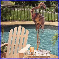 Garden Statues And Sculptures Lawn Flamingos Yard Sunjoy Large Metal Painted NEW