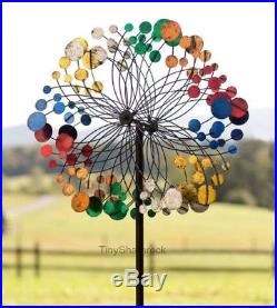 Garden Wind Spinner Kinetic Sculpture Metal Whirly-Gig Outdoor Yard Art Bubbles