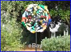 Garden Wind Spinner Kinetic Sculpture Metal Whirly-Gig Outdoor Yard Art Bubbles