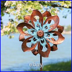 Garden Wind Spinner, Large Metal Wind Sculpture For Home Yard Windmill 84 inch
