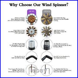 Garden Wind Spinner, Large Metal Wind Sculpture & Windmill For Home Yard 84 inch
