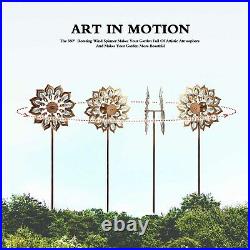 Garden Wind Spinner, Large Metal Wind Sculpture & Windmill For Outdoor Home Yard