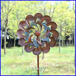 Garden Wind Spinner, Large Metal Windmill, Classical Patio Wind Sculpture 84 inch