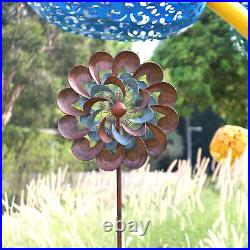 Garden Wind Spinner, Large Metal Windmill, Classical Patio Wind Sculpture 84 inch