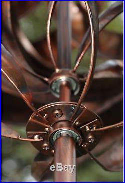 Garden Wind Spinner Yard Decor Outdoor Copper Metal Art Windmill Sculpture Lawn