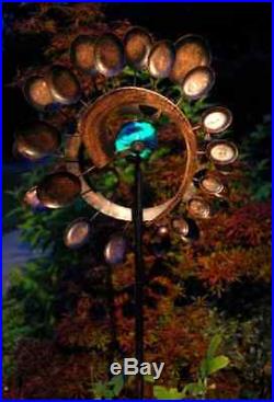 Garden Wind Spinner Yard Decor Outdoor Kinetic Metal Art Windmill Art Sculpture