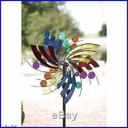 Garden Wind Spinners Lawn And Decor Patio Yard Ornaments Classic Polka Dot Plume