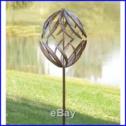 Garden Wind Spinners Metal Yard Decor Outdoor Windmill Kinetic Art Sculpture NEW