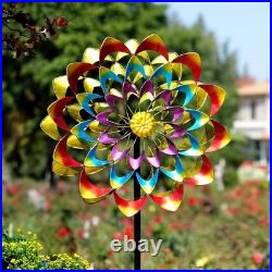 Garden Wind Spinners Outdoor Large Metal, 84'' Yard Art Wind Sculptures & Spinner