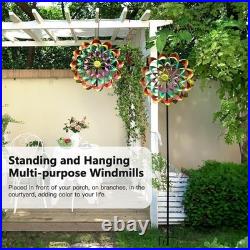 Garden Wind Spinners Outdoor Large Metal, 84'' Yard Art Wind Sculptures & Spinner