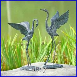 Garden/Yard Sculptures Exalted Crane Birds Pair Set of Two! 28.5''H