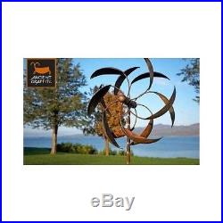 Garden Yard Spinner Copper Wind Outdoor Art Kinetic Energy Sculpture Pinwheel