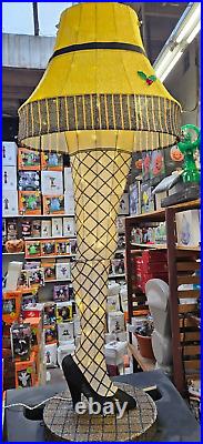 Gemmy 60 Inch Christmas Story Tinsel Yard Sculpture Leg Lamp Decoration