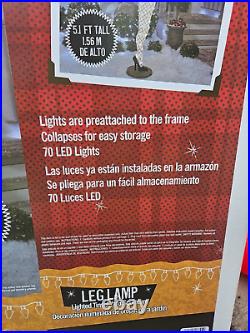 Gemmy 60 Inch Christmas Story Tinsel Yard Sculpture Leg Lamp Decoration