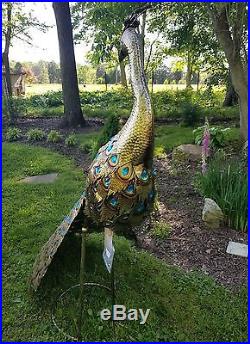 Giant 66 Beautiful Metal Outdoor Peacock Art Sculpture Garden Yard Decor Zaer