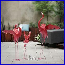Giant Metal Flamingo Statue Bird Sculpture Art Garden Yard Lawn Patio Decor Gift