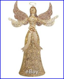 Gold 6 Foot Outdoor Lighted Christmas Angel Sculpture Holiday Decoration Yard