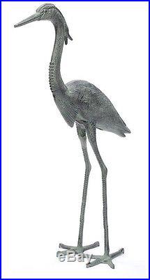 Great Blue Heron Garden Statue Gray decor Outdoor Yard Sculpture Lawn Bird Patio