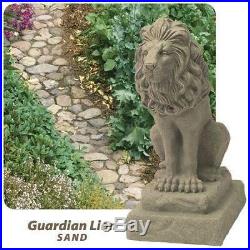Guardian Lion Statue Set of 2 Yard Art Sculpture Porch Decor Patio Lawn Regal