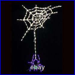 Halloween Light Display LED Creepy Spider Hanging from Web Outdoor Yard Art