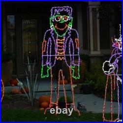 Halloween Light Display LED Monster Frankenstein Outdoor Lawn Yard Art Decor NEW