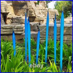 Hand Blown Glass Spears Sculpture for Outdoor Garden Lawn Yard Decoration