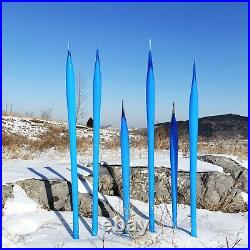 Hand Blown Glass Spears Sculpture for Outdoor Garden Lawn Yard Decoration