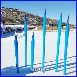 Hand Blown Glass Spears Sculpture for Outdoor Garden Lawn Yard Decoration