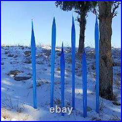 Hand Blown Glass Spears Sculpture for Outdoor Garden Lawn Yard Decoration