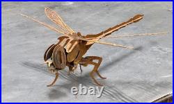 Hand-crafted Metal Dragonfly Sculpture-Rustic Patina- One Of A Kind Art Piece