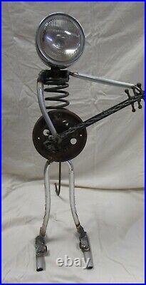 Handcrafted Metal Art Yard Home Upcycled Scrap Banjo Player