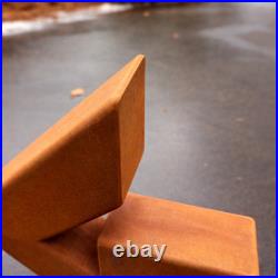 Handcrafted Rusted Steel Garden Sculpture 30 Modern Geometric Outdoor Art