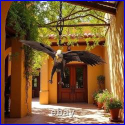 Handmade Metal Art American Bald Eagle Brown Farmhouse Yard Home Garden Decor