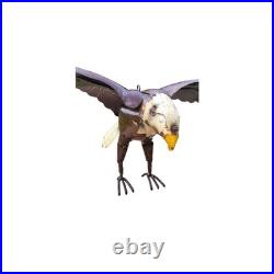 Handmade Metal Art American Bald Eagle Brown Farmhouse Yard Home Garden Decor