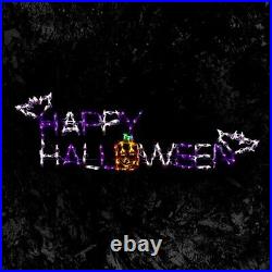 Happy Halloween Yard Art Display Word Sign LED Lighted Outdoor Decoration