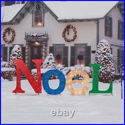 Holiday Light-Up NOEL Yard Sign 32.75 LED Glitter Mesh Christmas Outdoor Decor