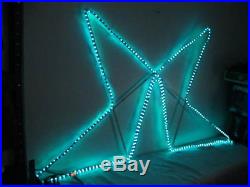 Huge Jumbo Lighted Blue Star 70 Christmas Yard House Display