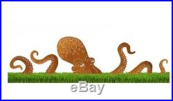 Huge Octopus Metal Yard Art 3 pc Dramatic Lawn Decoration Unique Sea Sculpture