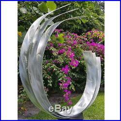 Jon Allen Metal Art Freestanding Sculpture Large Modern Silver Garden Yard Decor