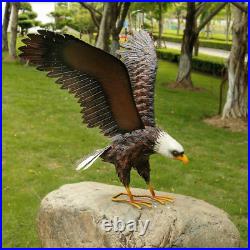 Kircust Garden Sculpture & Statue, Bald Eagle Large Outdoor Statues Metal Yard A