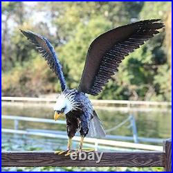 Kircust Garden Sculpture and Statue Bald Eagle Large Outdoor Statues Metal Yard