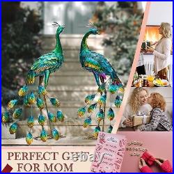 Kircust Peacock Garden Sculpture & Statues Metal Birds Yard Art Lawn Ornament