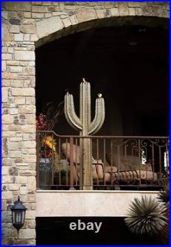LARGE Desert Saguaro Cactus Tiki Torch Outdoor Metal Yard Art Sculpture Decor