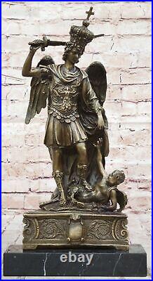 LARGE Hot Cast Genuine Archangel ST Michael Statue YARD Church Sanctuary Decor